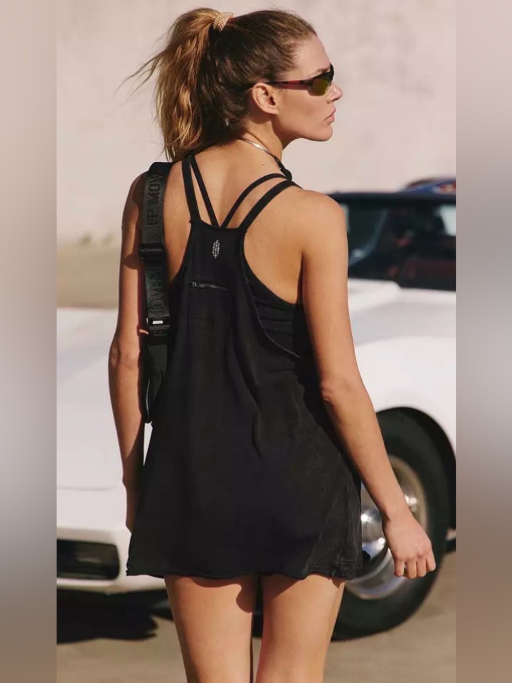 Free People Black Strappy Romper